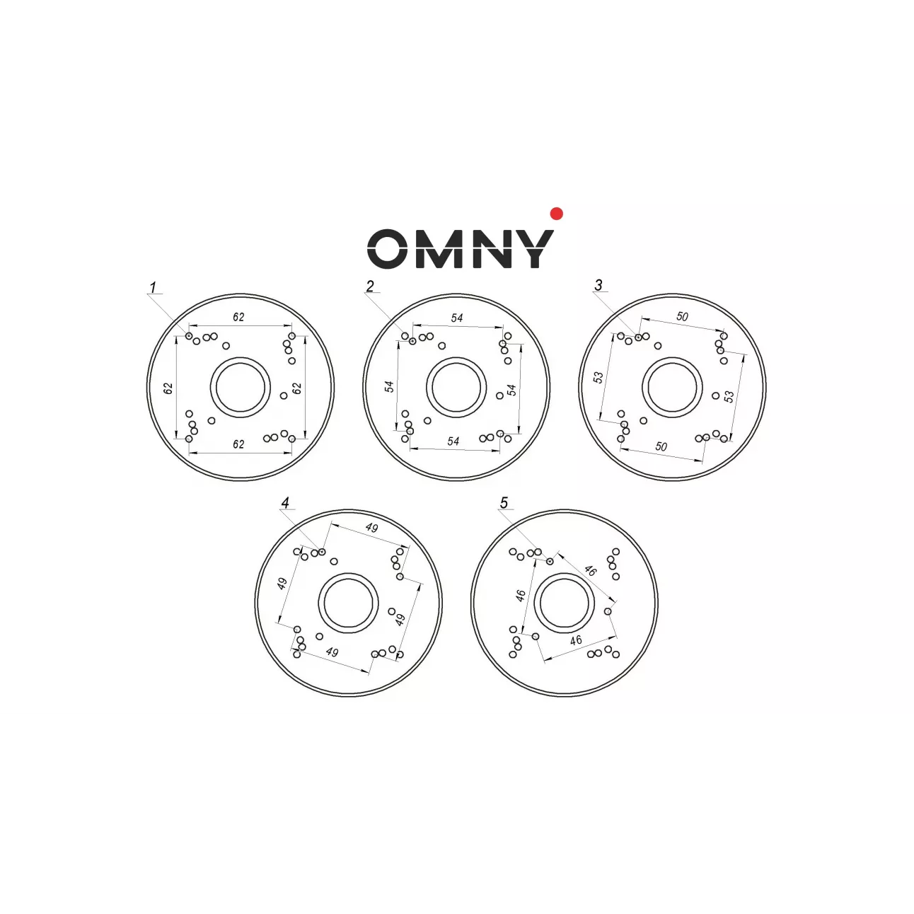 Универсальная монтажная коробка для камер OMNY, монтаж на стену, алюминий